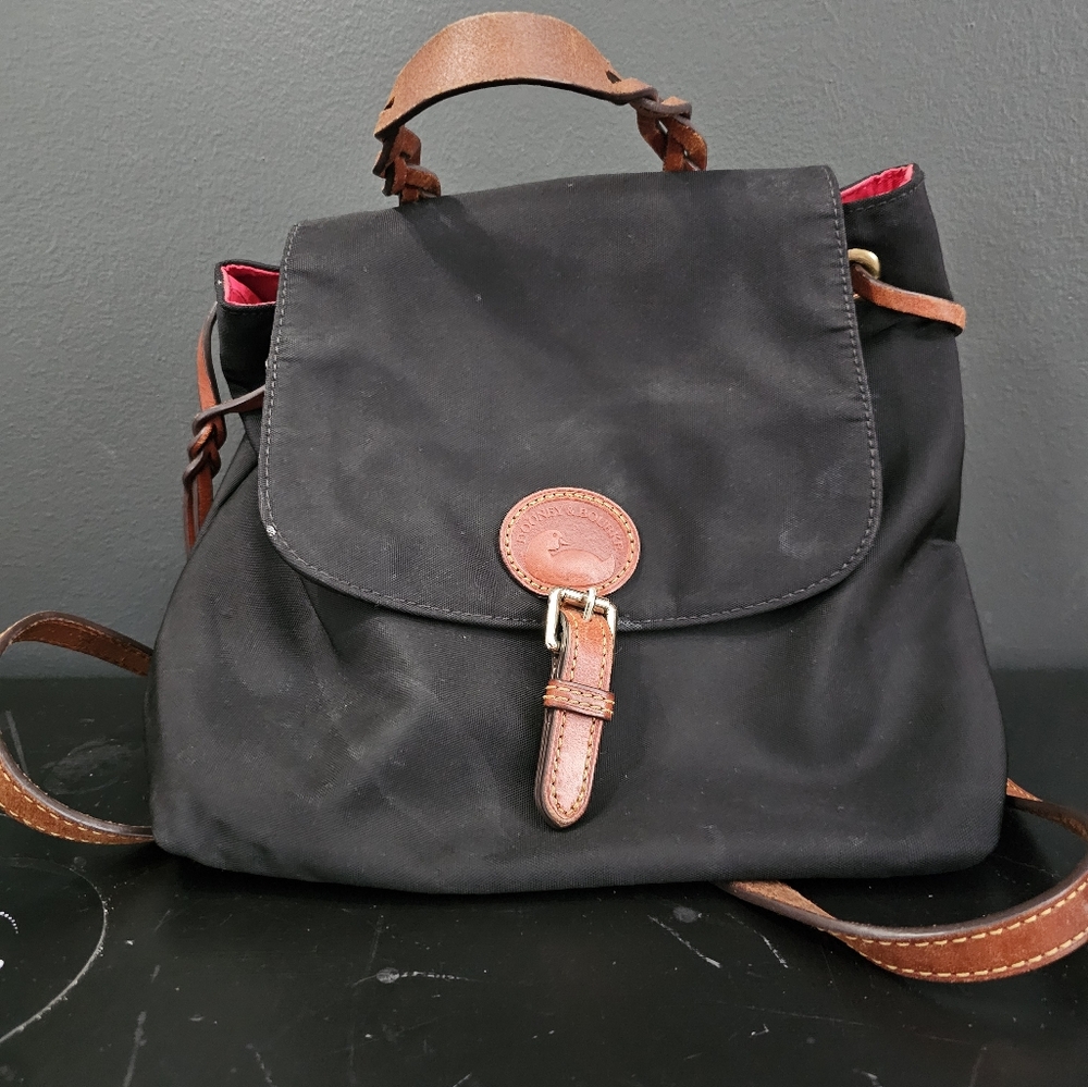 DOONEY & BOURKE Flap  Nylon & Leather Backpack